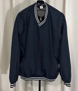 Vintage Reebok Size Large Navy Pullover Jacket